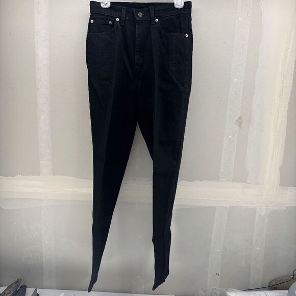 Levi's Denim - Vintage Levis 521 Black 90s Y2K Tapered Leg Fit HIgh Rise Size 10 Made USA Mom